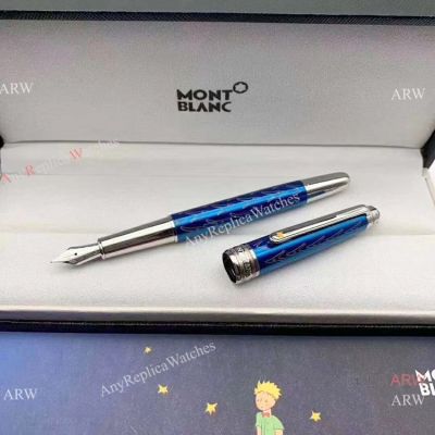 Mont Blanc Meisterstuck Little Prince Bright Blue Fountain - Knock off Mont Blanc Pens